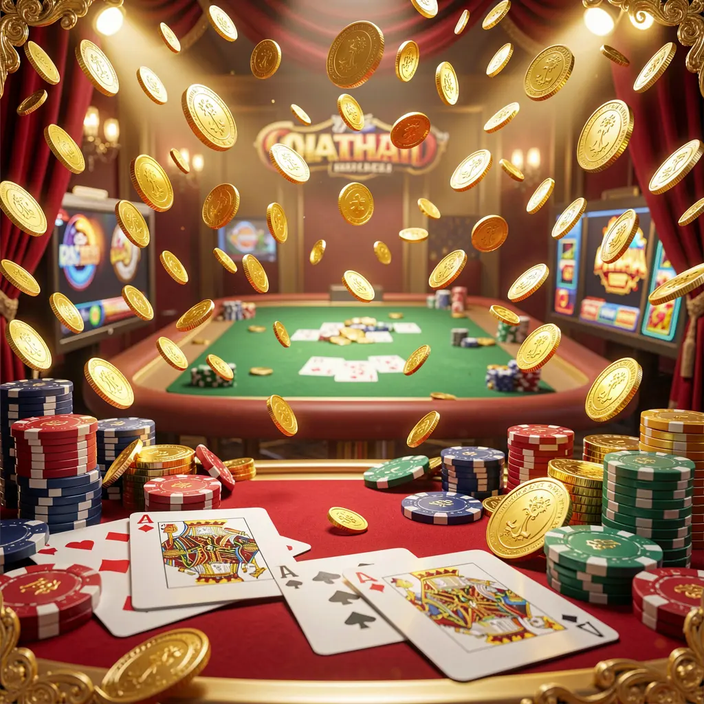 SG99 online gaming platform homepage banner with bright casino lights, golden coins raining, poker chips and playing cards in the foreground, set in a luxury red and gold atmosphere with high detail 3D render SG99 online gaming platform homepage banner with bright casino lights, golden coins raining, poker chips and playing cards in the foreground, set in a luxury red and gold atmosphere with high detail 3D render